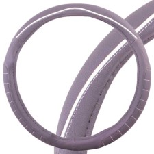 Leather braid, l gray Skyway, with a white strip, S01102322