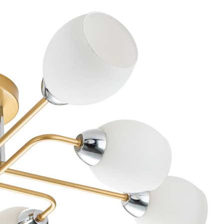 Lamp on the ESCADA rod, 1132/8p Gold. 8x60W, e27, 800x800x200 mm, color gold/silver-3