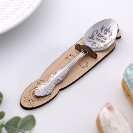A spoon is a nominal, tea, with an engraving "Valery", h = 14 4939136