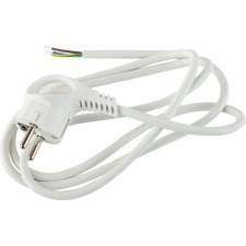 A network cord with a fork U-3X1-3M-W era with a grounding 3 m, PVS 3x1mm2, white