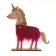 New Year's decor with the backlight "Unicorn with the bell" 21.5 × 5 × 23 cm, red