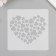 Stencil plastic "heart from clover" 15x15 cm