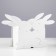 Kashpo wooden "bunnies" 16.5x25.4x8.6 cm white/pink