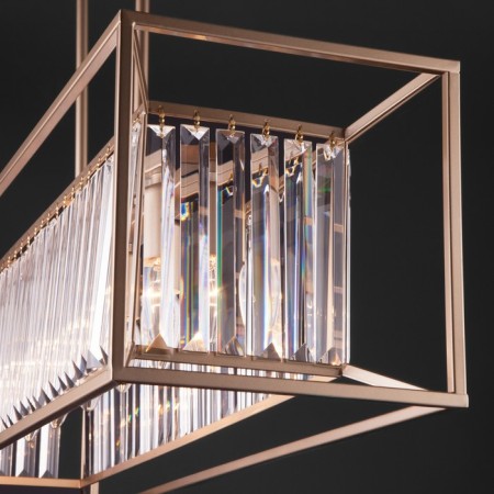 Suspended chandelier with crystal VEGAS, 60W, E14, 94x25 cm-3