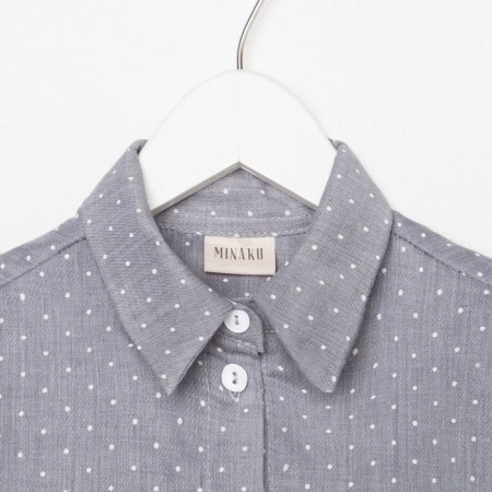 Children's shirt Minaku: Cotton Collection Color Gray, river 116-7