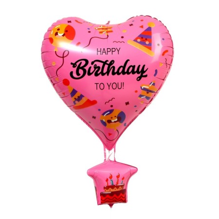 Foil ball 32 “Flight in a balloon”, pink color