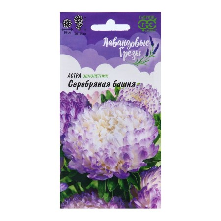 Flowers Astra Pionovid "Silver Tower", purple, 0.3 g