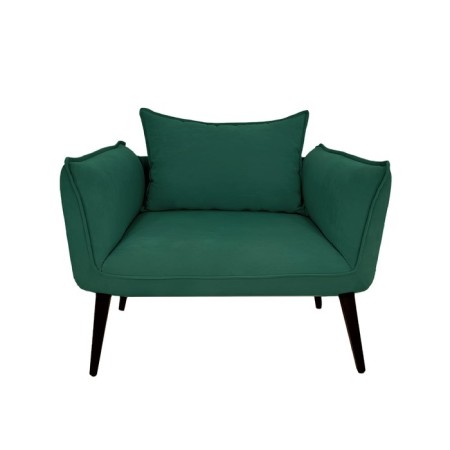 The Naples chair, without a mechanism, velor, green color