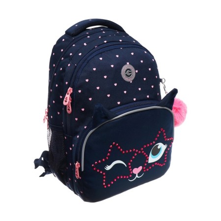 School backpack, 40 x 27 x 20 cm, Grizzly, ergonomic back, laptop department, blue-1
