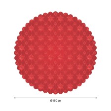 The tablecloth on the table “canvas from snowflakes”, round, Saten, d = 150 cm
