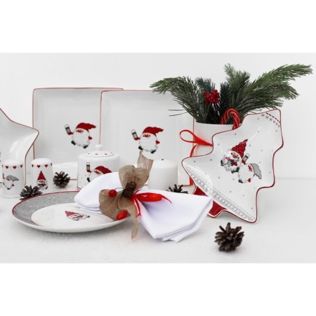 Porcelain Serving Dolyana dish "Festive commotion. Gnome bim ”, d = 20.5 cm, white color-4