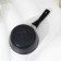 Bucket, 1.5 l, glass cover, removable handle, dark marble color