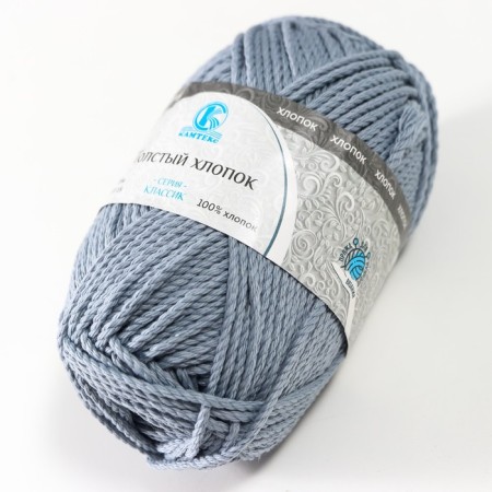 Yarn "thick cotton" 100 % cotton 95m/100g (169 gray)-1