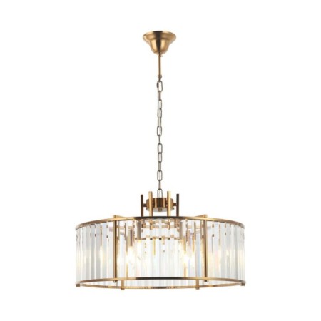 Crystal Crystal chandelier Washer 6xe14 40W, size 60x60x52-150 cm, bronze color-1