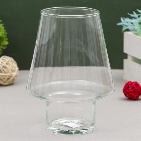 Vase "Gala" Malaya d = 8cm, h = 18x13 cm, V = 0.7l. Light height = 5cm 2974 transparent