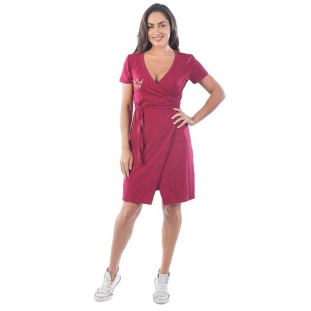 Dress with the smell "Crown", size 54, burgundy color-4