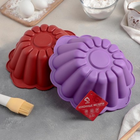 Baking shape of the share "Circle. Puding ", silicone, 24 × 23 × 9 cm, internal d = 21cm, color mix-7