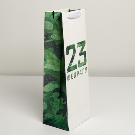 Gift package for a bottle, packaging, "February 23", 13 x 36 x 10 cm-1