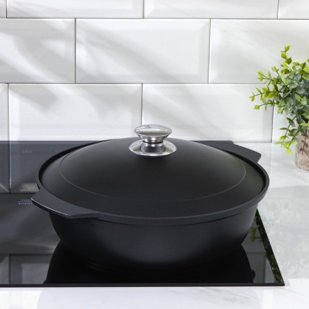 Frying "Tradition", 3 l, d = 29 cm, h = 8.5 cm, aluminum cover, anti -stick coating, black color-4