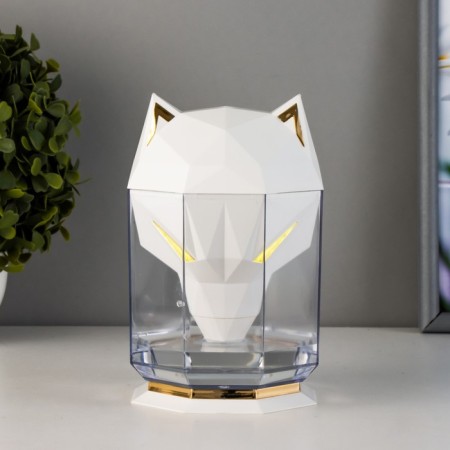 Night with a humidifier cat LED USB AKB White 10x10x16.2 cm Risalux-2