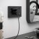 The W1172208 Double moisture protection socket, with grounding, with protective lids and curtains, black matte
