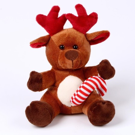 Soft toy "deer", New Year, 15 cm, brown color-4