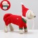 New Year's costume "Snow Maiden" for dogs, size L, red (DS 34, Osh 30, OG 44 cm)