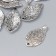 Decor for creativity Metal "List with Lives" silver 2.6x1.5 cm
