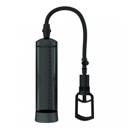 Pump for a penis jaga jaga, vacuum, ABS plastic, piston, 23 cm, black-1