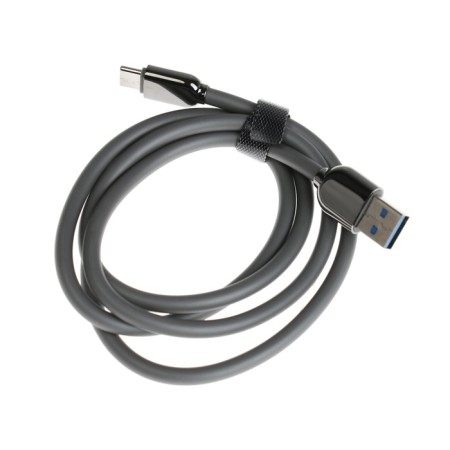Type -C cable - USB, 6 A, TPE braid, frost -resistant, 1 meter, gray-2