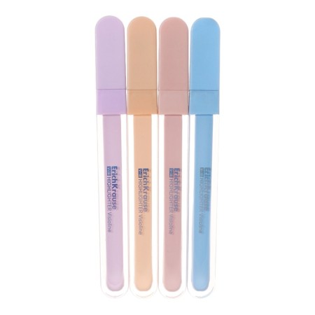 A set of textbook markers 4 pieces Erichkrause Visiooline V -18 "Manga", a beveled node 0.5 - 4.5 mm, on water -based dries quickly, mix-1