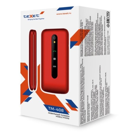 Cell phone Texet TM-408 Red-4
