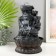 The desktop fountain from the network, Lakshmi backlighting in gray under the waterfall 20x20x30 cm