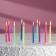 Candles in the cake "Color Flame", 6 cm, set 10 pcs