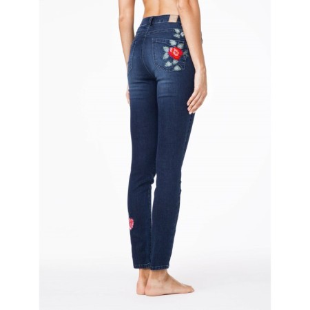 Women's jeans with embroidery CONTE Elegant, size XS, dark blue color-2