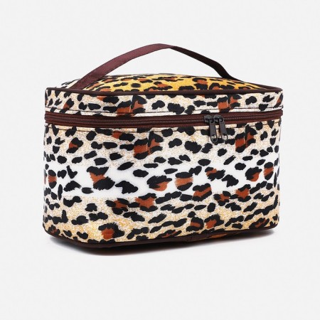 Lightning cosmetic bag, brown color