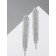 Hanging earrings with rhinestones "Eternal radiance" Medusa, white color in silver