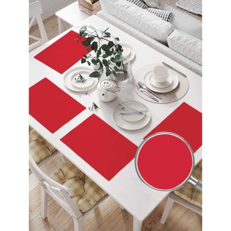 Set of napkins for setting the table "Christmas tree garland", rectangular, size 32x46 cm, 4 pcs-1