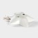 Ceramic serving dish "Doves on a flower", 14 × 13.5 × 4 cm, white color