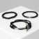 Male “nomad” bracelet, black color with black silver, d = 7.5 cm