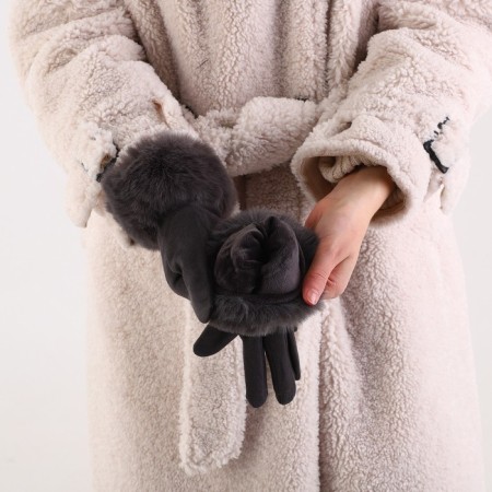 Gloves are female, dimensionless, without insulation, color gray color-4