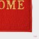 Welcome Hard fifth rug with edging, 38 × 58 cm, red color