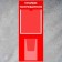 Information stand “Consumer Corpourine” 2 pockets (1 flat A4, 1 volumetric A5), film, red color