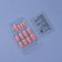 Lines patch nails, 24 pcs, with adhesive plates, soft square shape, pale pink color