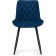 Stool on a metal frame Baoine metal/velor, black/blue 50x60x80 cm