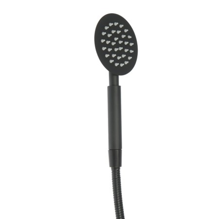 Bath mixer Zein ZF3, pour 35 cm, with a shower set, stainless steel, black-6