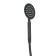 Bath mixer Zein ZF3, pour 35 cm, with a shower set, stainless steel, black