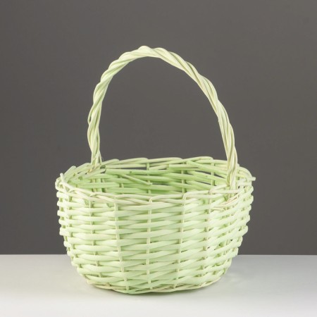 Set of baskets, d24x13/26 cm, d18x11/23 cm, 2 pcs, green, willow-1