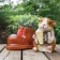 Garden figure "Guinea pig with accordion" 10x13.5x17cm