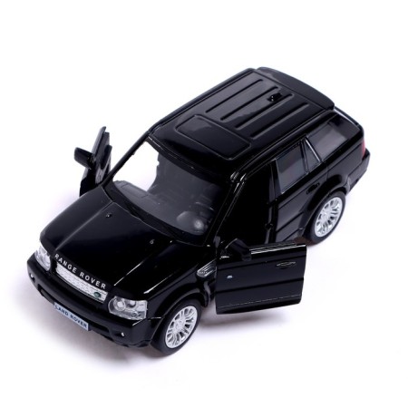 Metal machine Land Rover Range Rover Sport, 1: 32, doors, inertia, black color open-2
